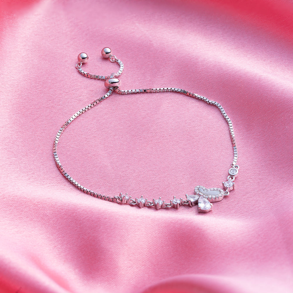 Reegalia Sparkling Paisley Drop Bracelet.