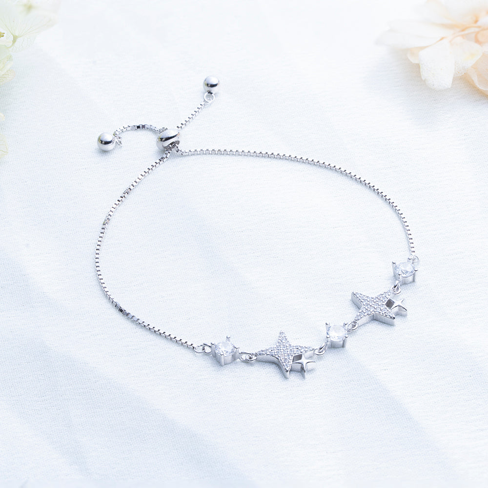 Reegalia Celestial Sparkle 925 Silver Bracelet.