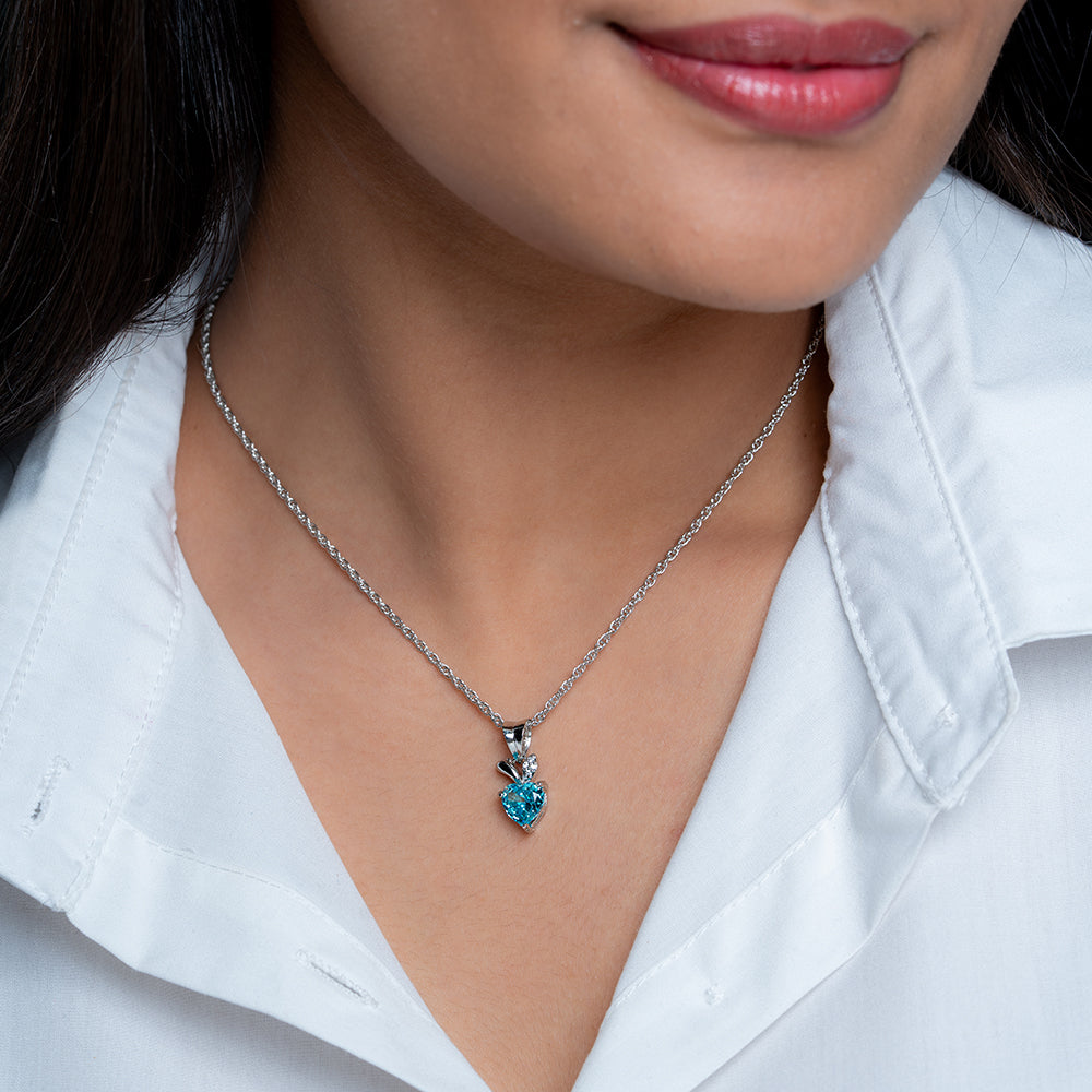 Reegalia Ocean Bloom Pendant Necklace – 925 Silver.