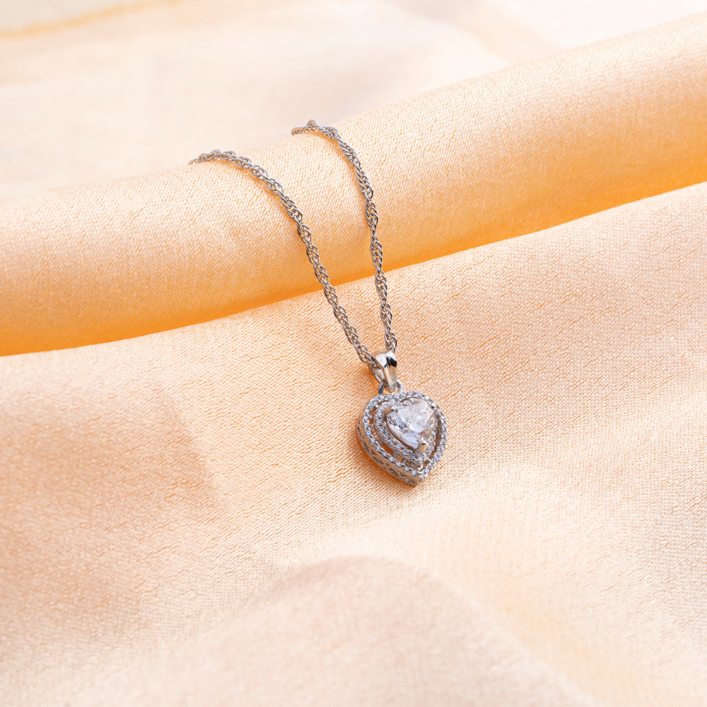 Reegalia HeartGlow Pendant – 925 Silver with Gold Polish.