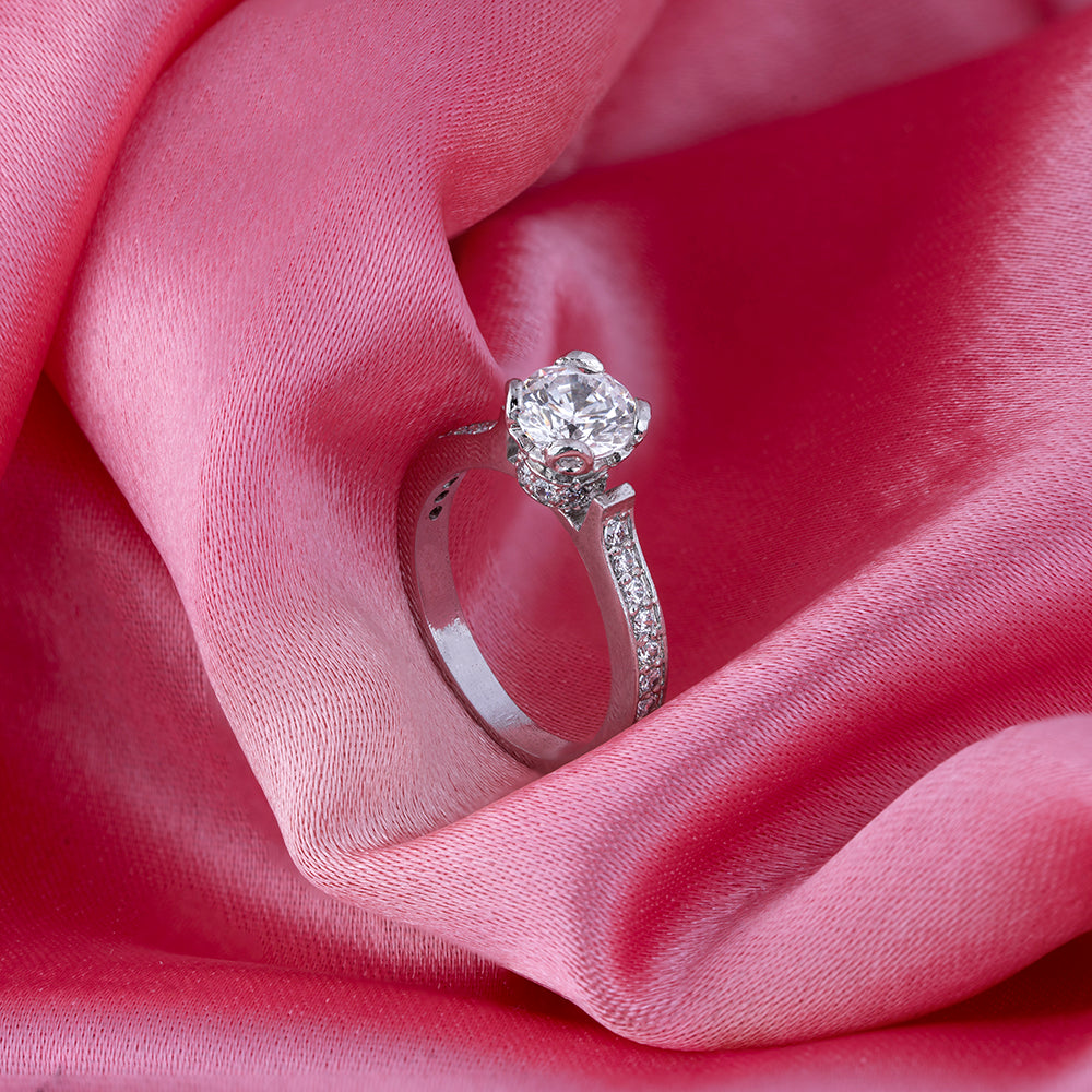 Reegalia SolitaireBloom 925 Silver Ring