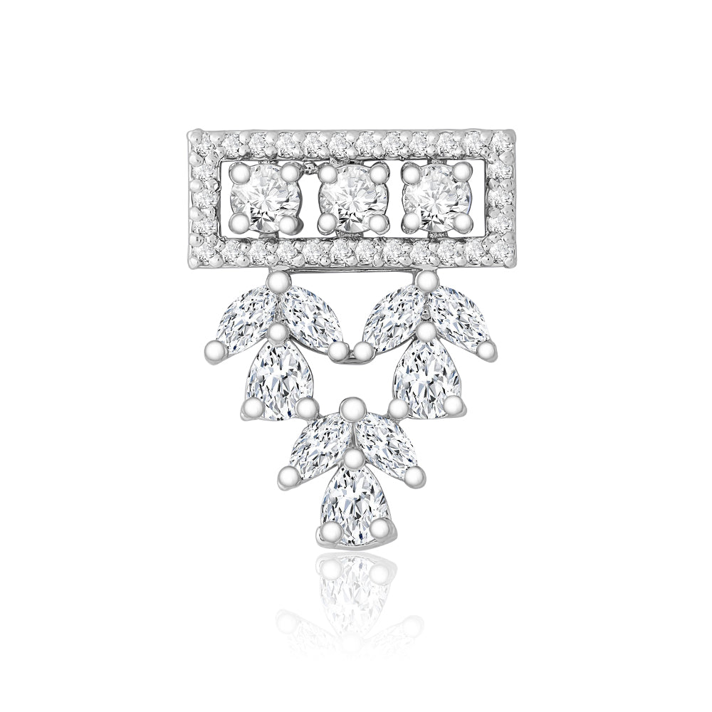 Reegalia Devika CZ Mangalsutra & Earring Set in 925 Silver.
