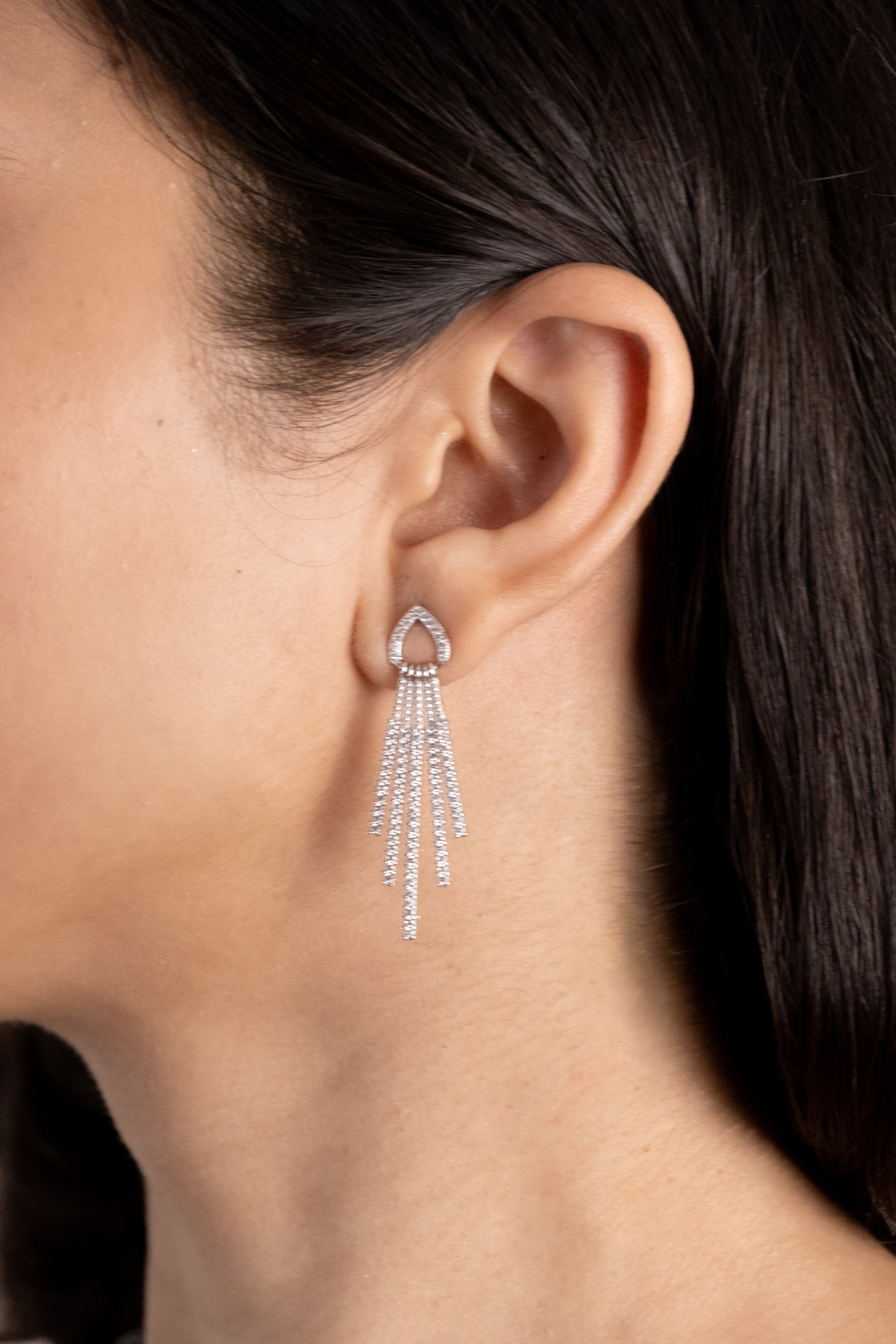 Reegalia Radiant Cascade Earrings – 925 Silver