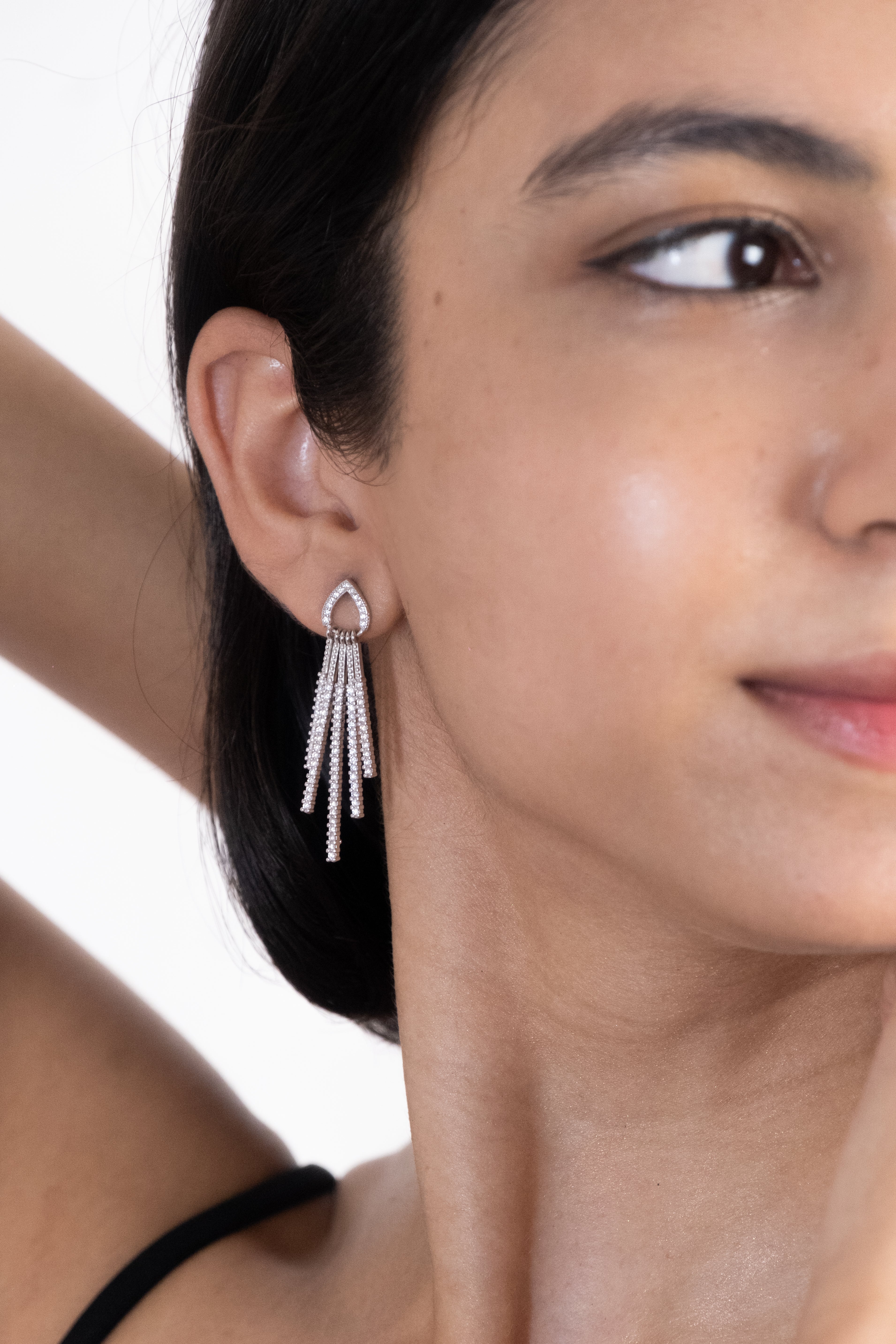 Reegalia Radiant Cascade Earrings – 925 Silver