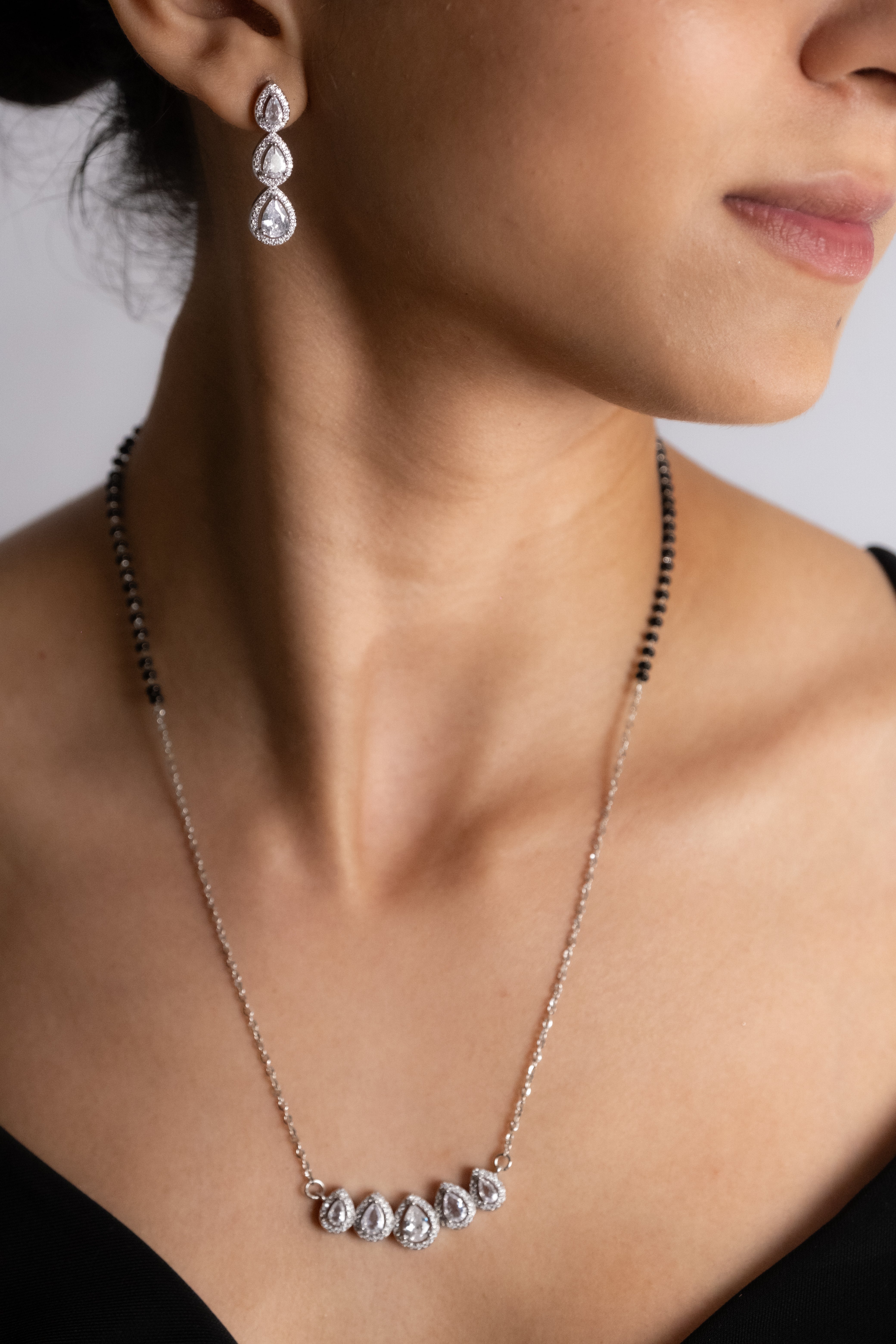 Reegalia Teardrop Elegance Mangalsutra Set – 925 Silver