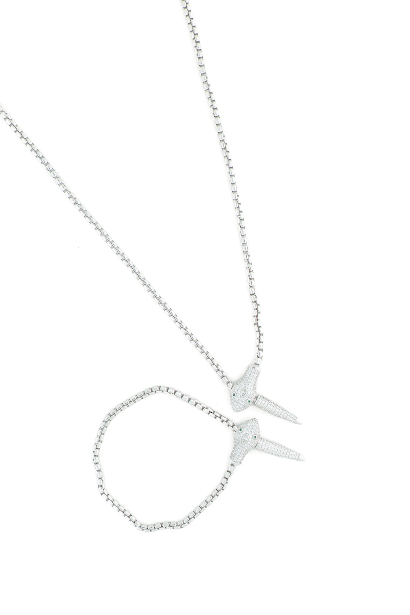 Reegalia Viper Fang Set – 925 Silver Chain & Bracelet
