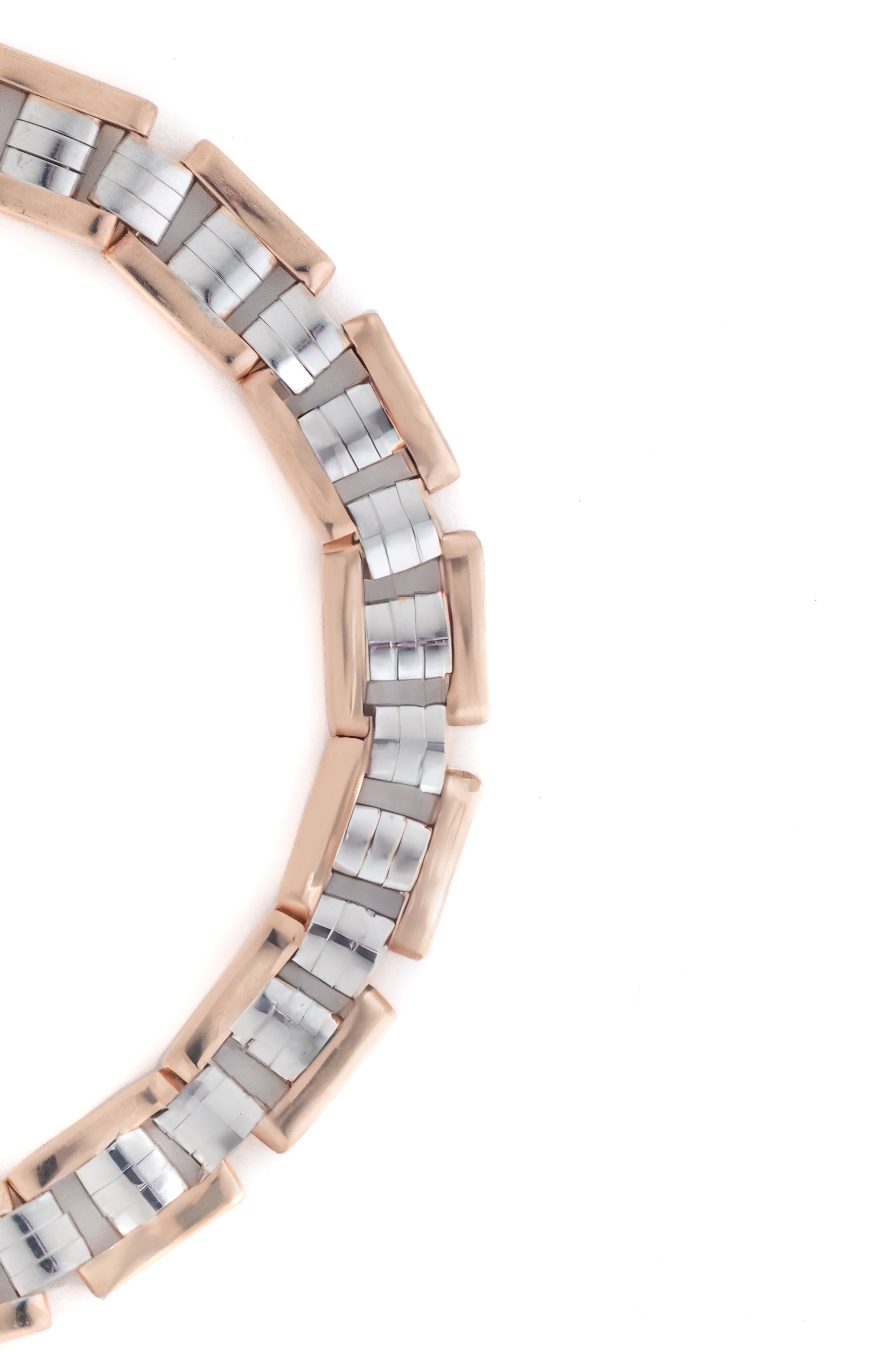Reegalia Royal Mesh Link Bracelet – 925 Silver with Gold Polish