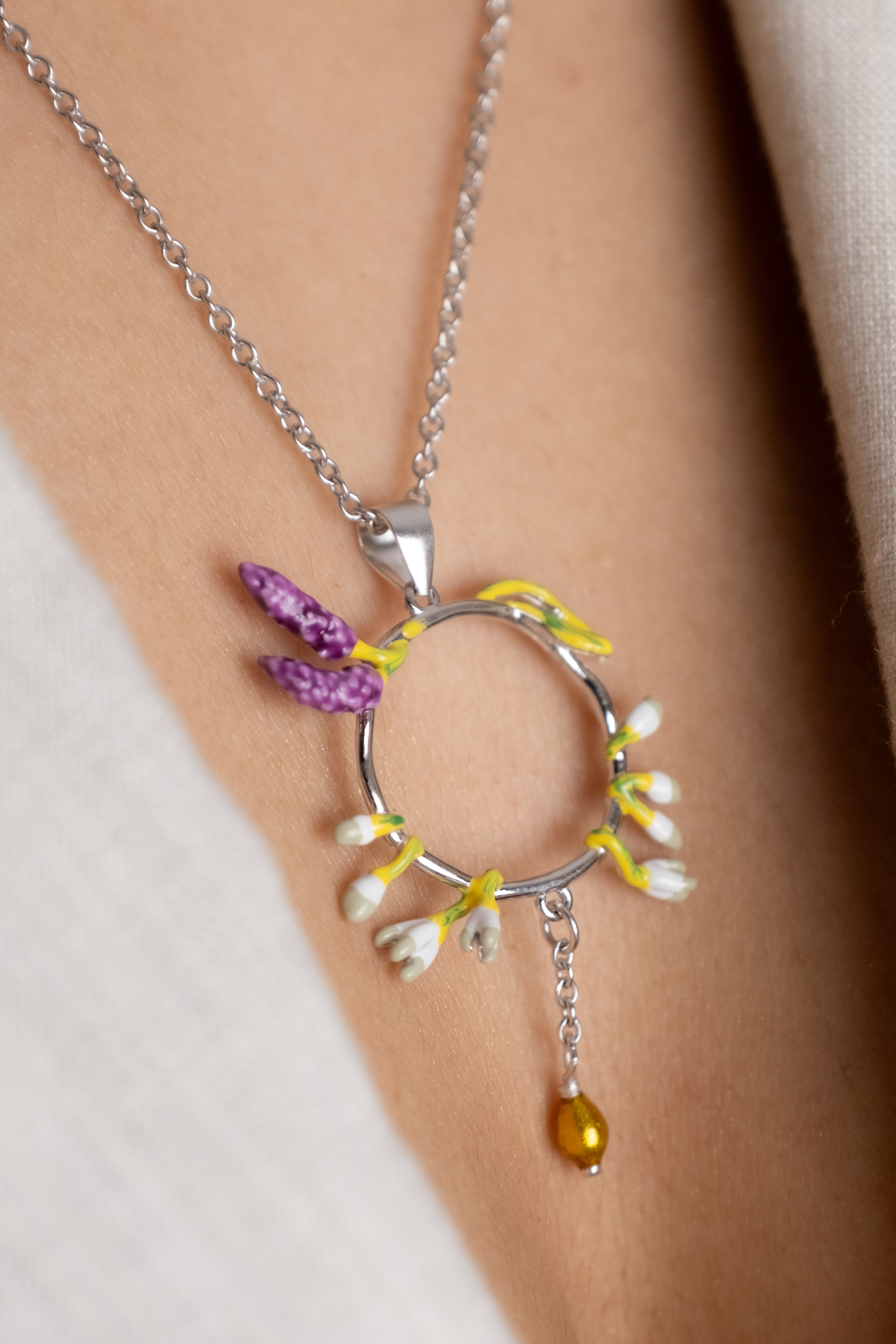 Reegalia Spring Flight Set – 925 Silver Butterfly & Blossom Necklace and Earrings