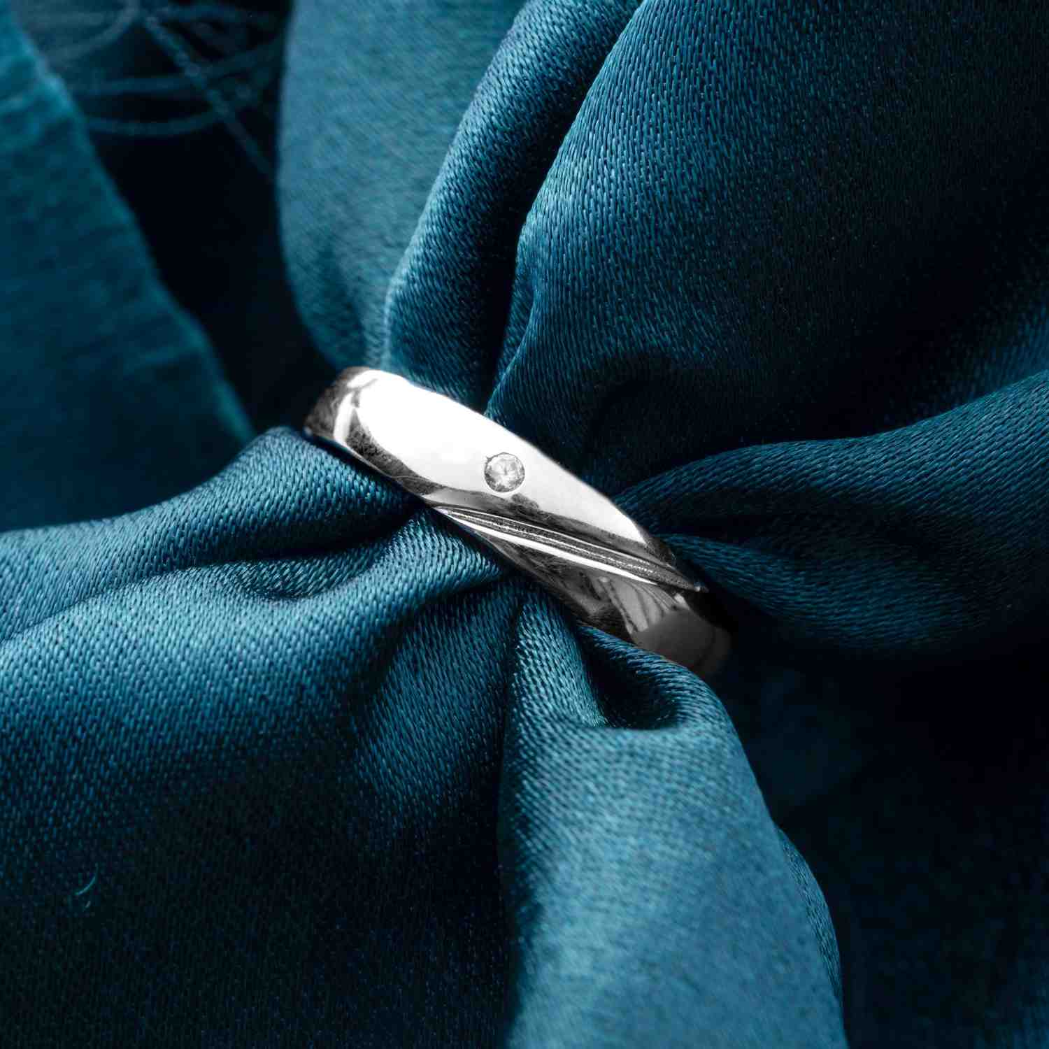 Minimal Solitaire 925 Sterling Adjustable Silver Ring